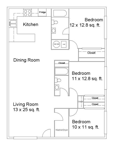 C1 Floor Plan at Sierra Sage Apartments